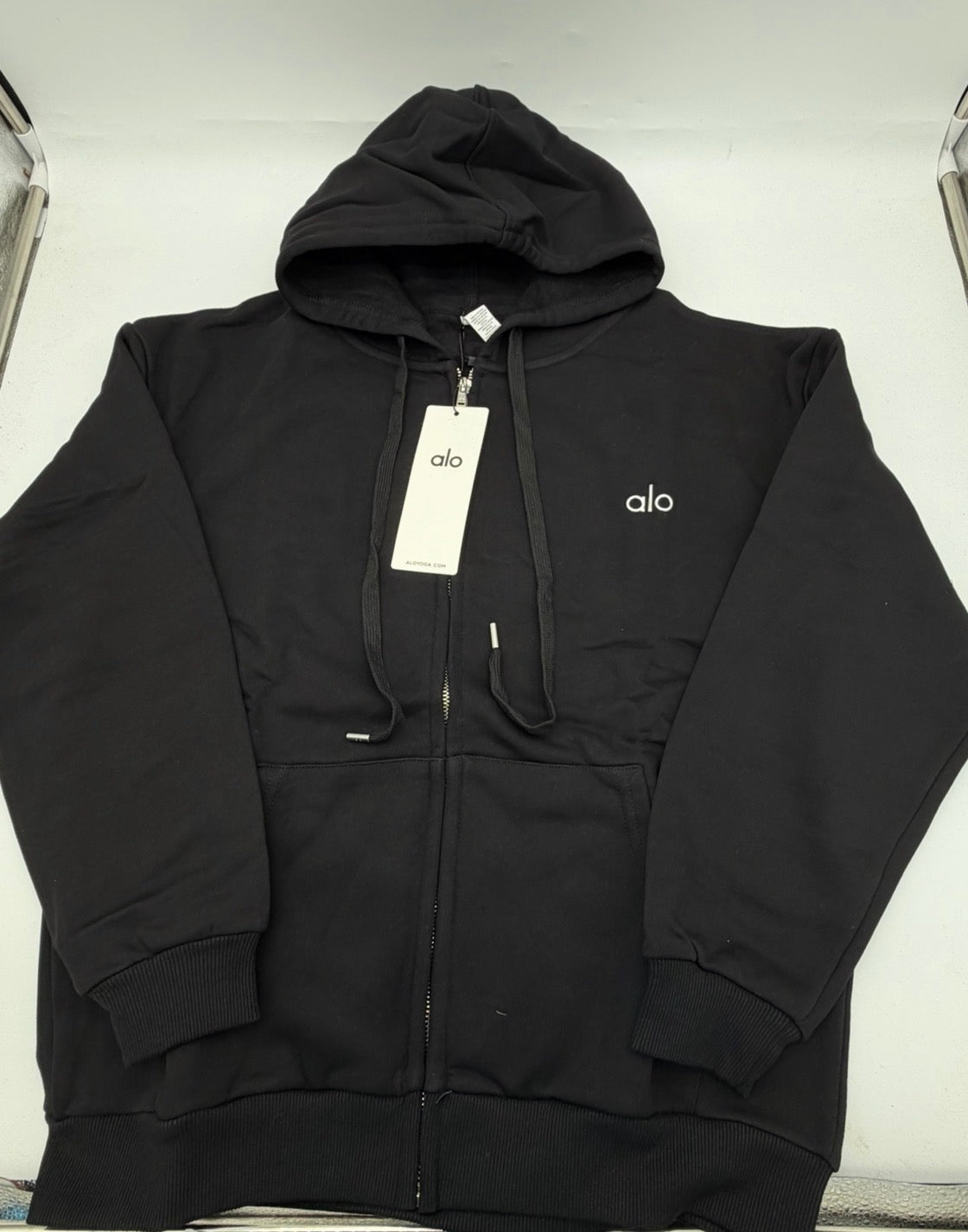 ALO Yoga Accolade Full Zip Hoodie - Black | Men's