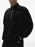 ALO Yoga Accolade 1/4 Zip Pullover - Black | Men's