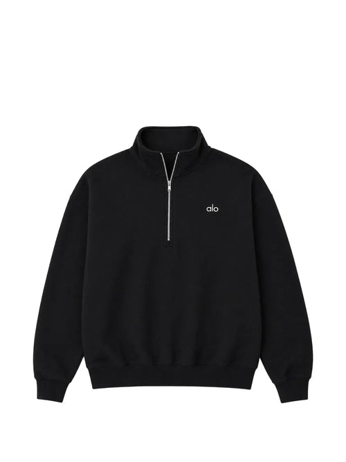 ALO Yoga Accolade 1/4 Zip Pullover - Black | Men's