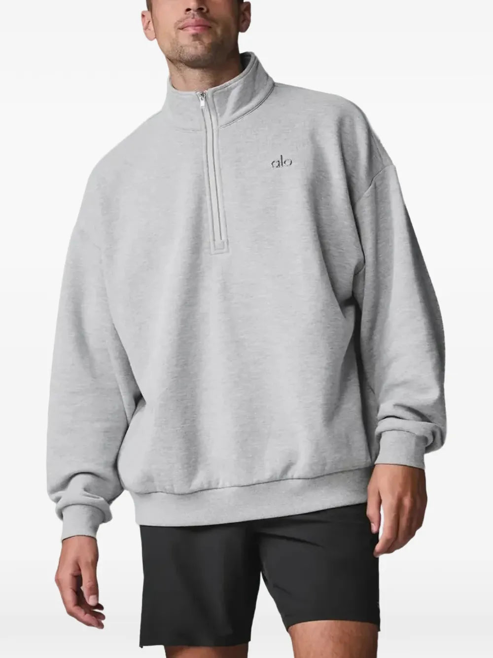 ALO Yoga Accolade 1/4 Zip Pullover - Grey | Men's