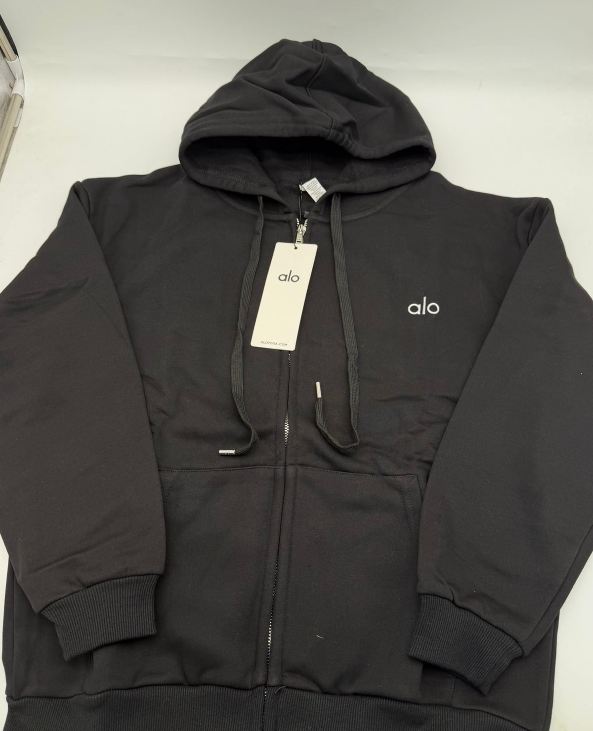 ALO Yoga Accolade Full Zip Hoodie - Black | Men's
