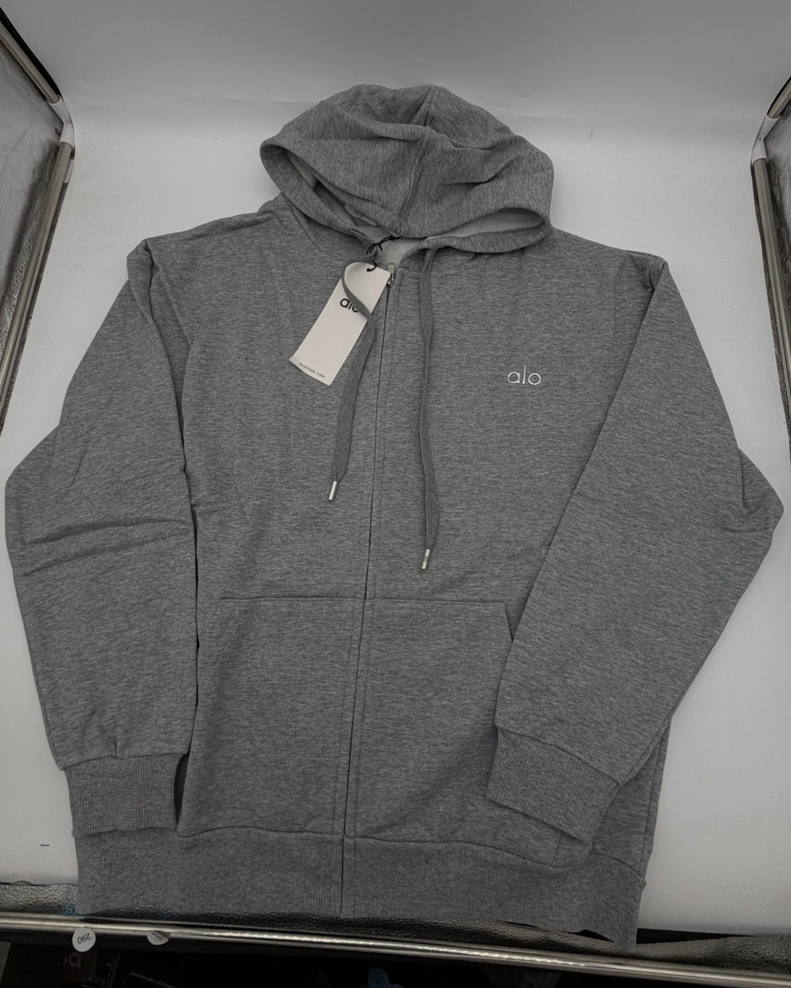ALO Yoga Accolade Full Zip Hoodie - Grey | Men's