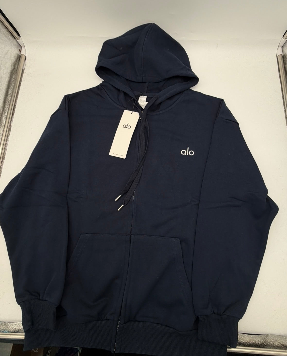 ALO Yoga Accolade Full Zip Hoodie - Navy | Men's