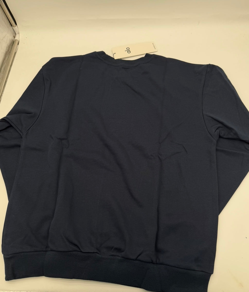 ALO Yoga Accolade Crew Neck Pullover - Navy | Men's