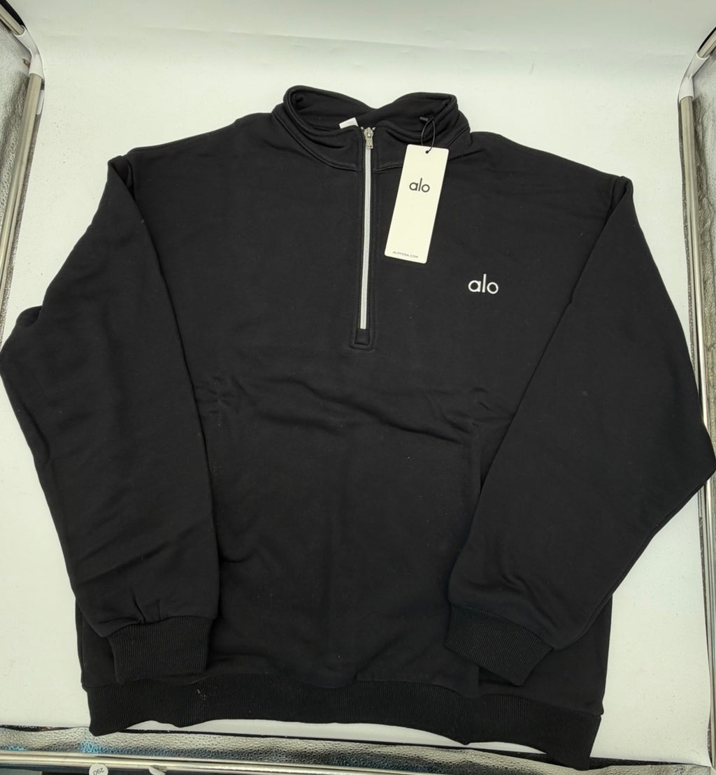 ALO Yoga Accolade 1/4 Zip Pullover - Black | Men's