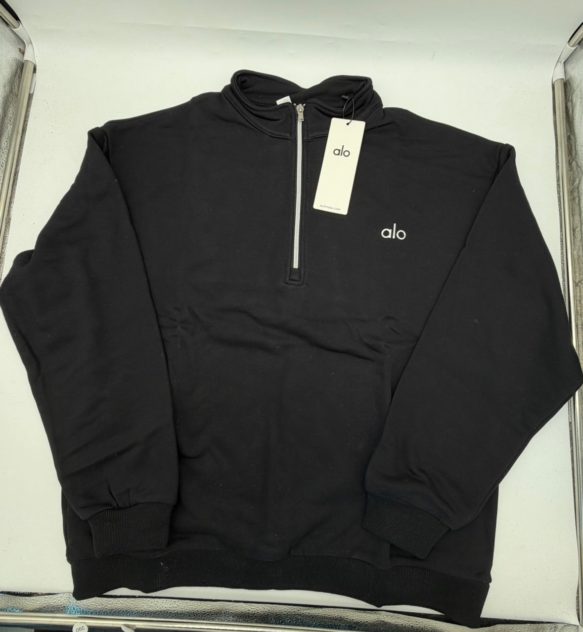ALO Yoga Accolade 1/4 Zip Pullover - Black | Men's