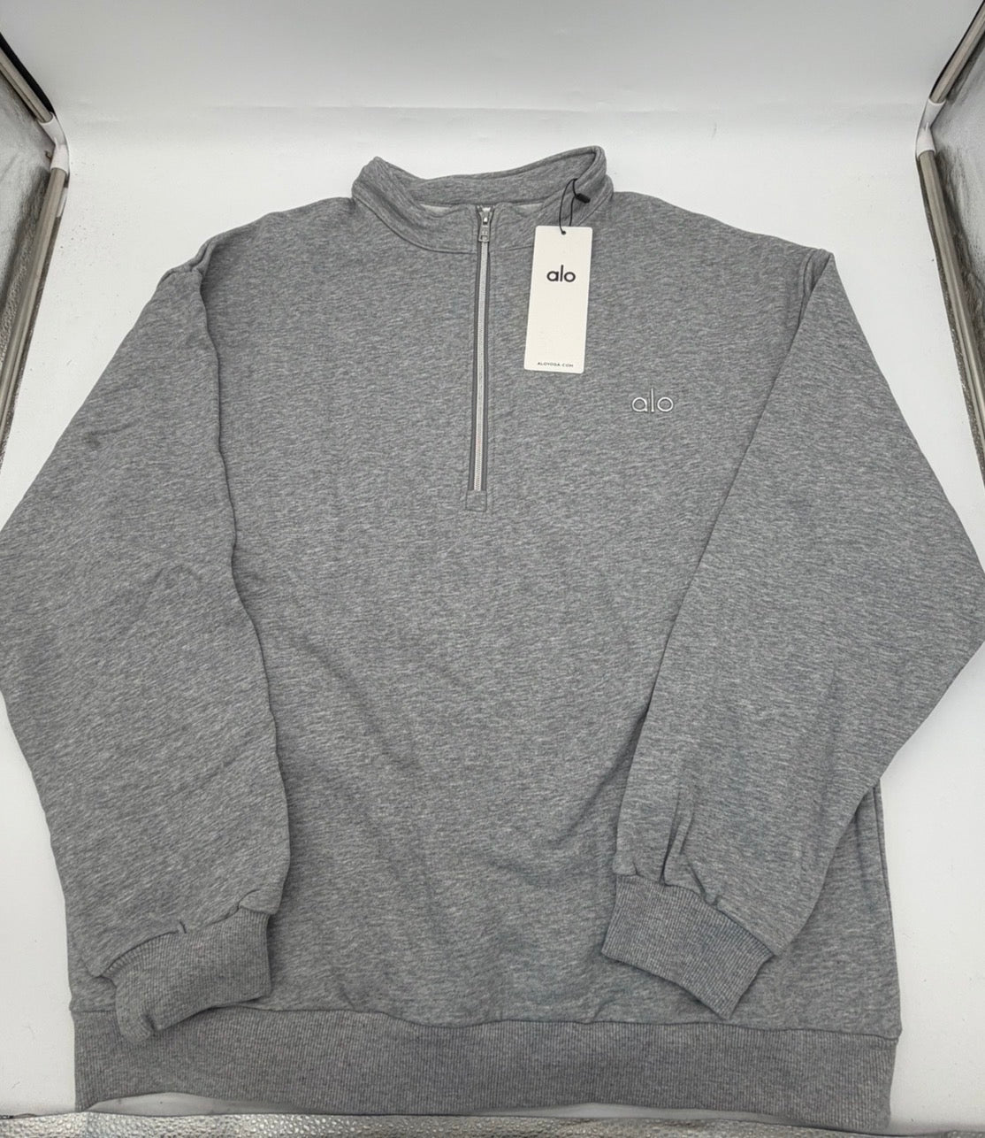 ALO Yoga Accolade 1/4 Zip Pullover - Grey | Men's