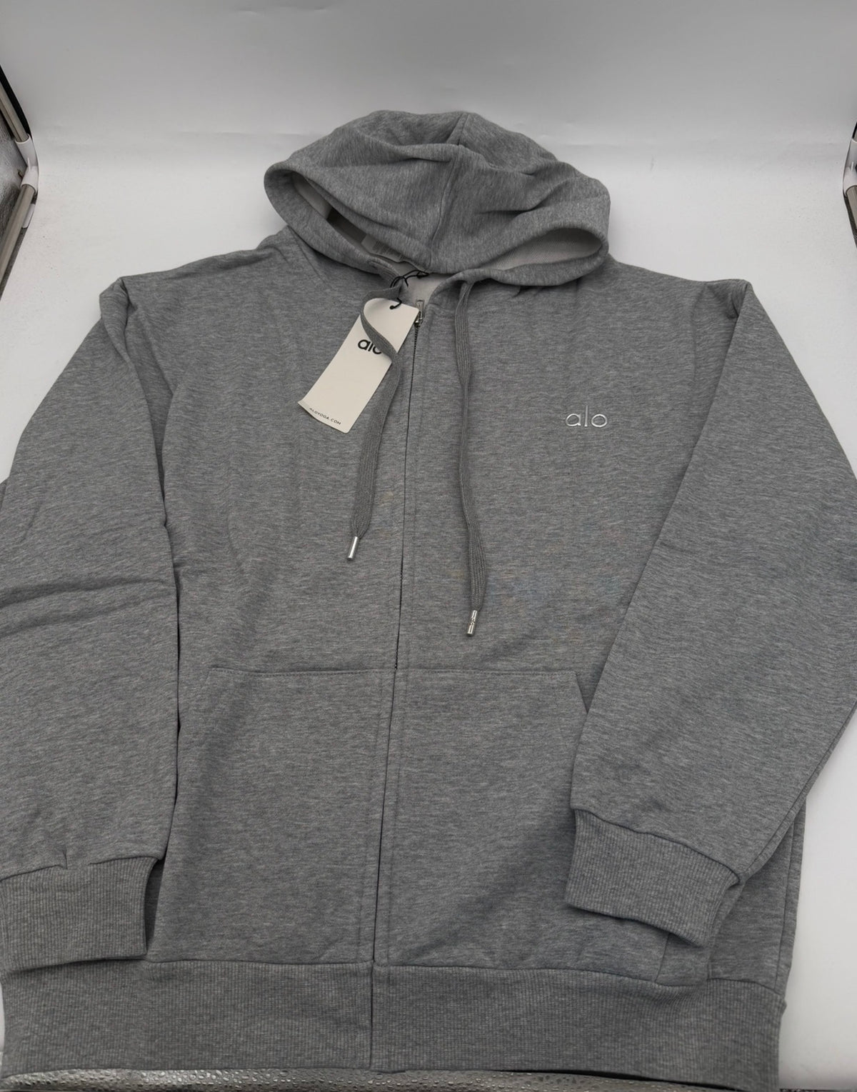 ALO Yoga Accolade Full Zip Hoodie - Grey | Men's