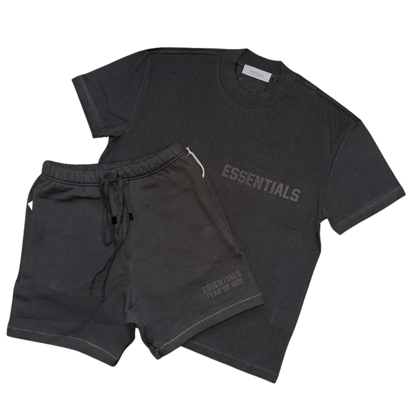 SS23 Essentials Short Set - Off Black