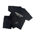 AS25 Essentials Short Set - Black White / Jet Black