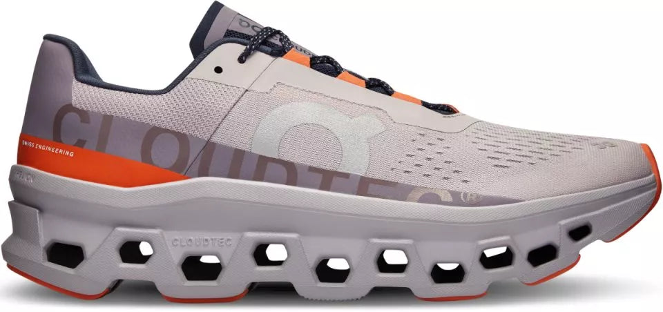 ON Cloudmonster Grey Orange Men's Trainers